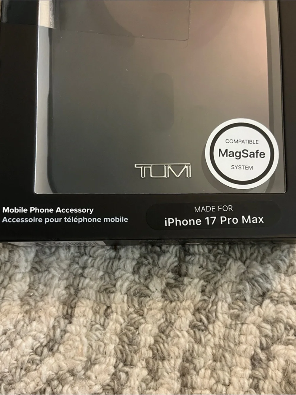 Tumi Black MagSafe-Compatible iPhone 17 Pro Max Protective Case
